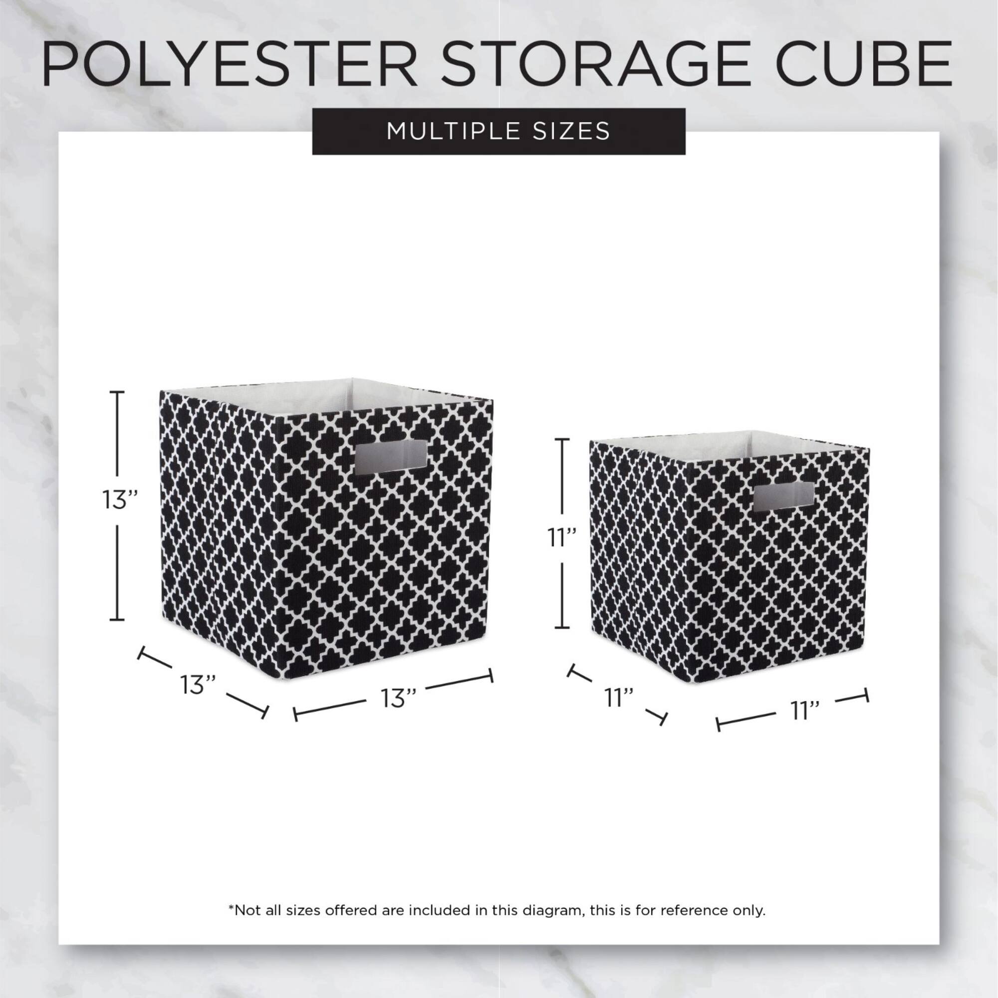 DII® 11" Nautical Blue Herringbone Storage Cube, 2ct.